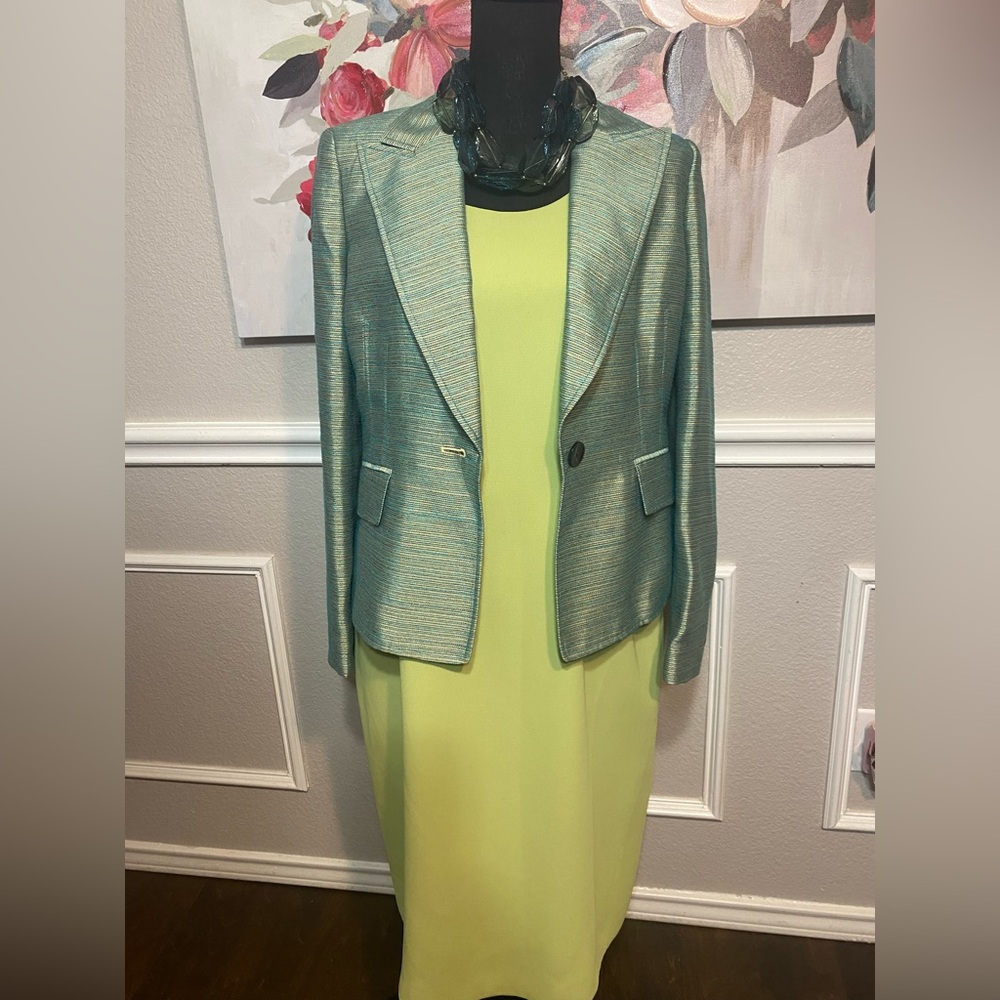 Jones Studio Vibrant Green Dress - Picture 13 of 15